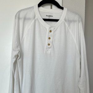 Goodfellow Long Sleeve Henley Baseball Cut Shirt